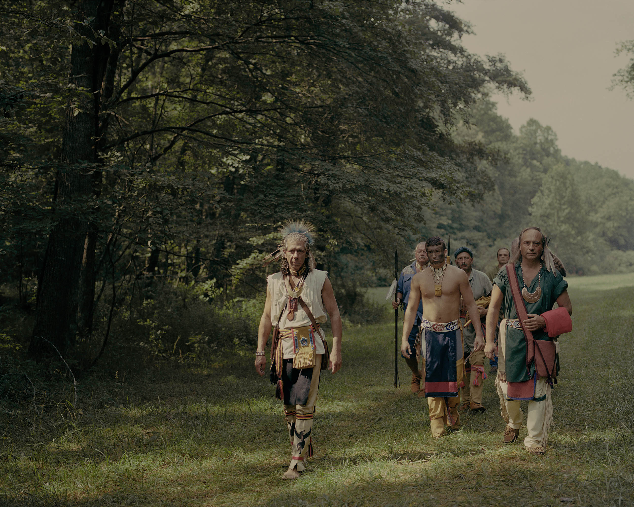Chief Gary Hunt and War Chief Kevin Everhart at a coming-of-age ceremony